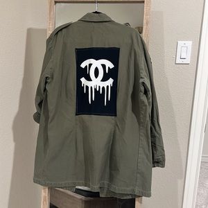 Vintage Chanel logo utility jacket